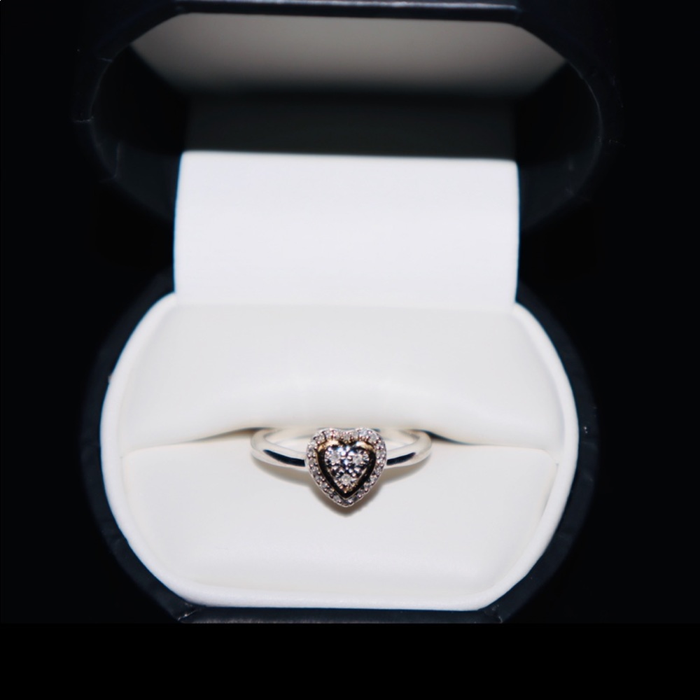 Silver white gold diamonds 925 14k size 7-8